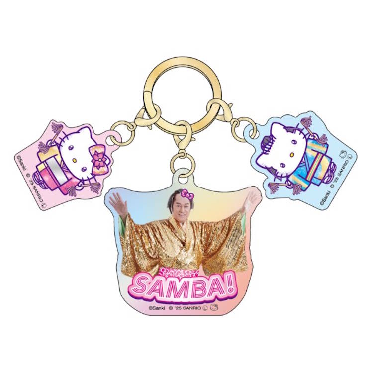 マツケンサンバ×ハローキティ 3連アクリルキーホルダー サンバ! 3チャーム アクキー アクセント 611484