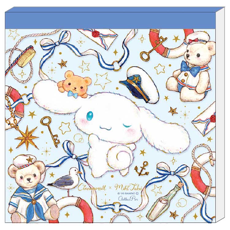 シナモロール×たけいみき メモパッド マリン 840531 第4弾 サンリオキャラクターズ×たけいみき SANRIO