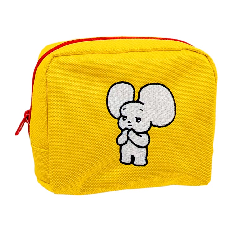 なにげないねずみシラタマ P刺繍ポーチ ふふ 205869