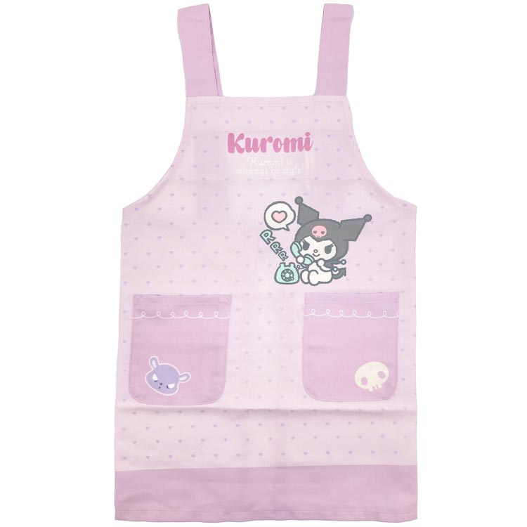 クロミ 子供エプロン 転写H型 ピンク 150cm 898669 SANRIO サンリオキャラクターズ 小学生 こども