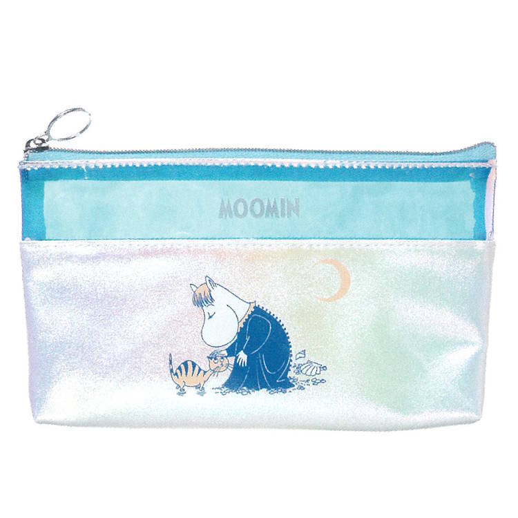 乐天商城 - ムーミン ポーチ ブルー ペンポーチ コスメポーチ ケース 小物入れ オーロラ 712376