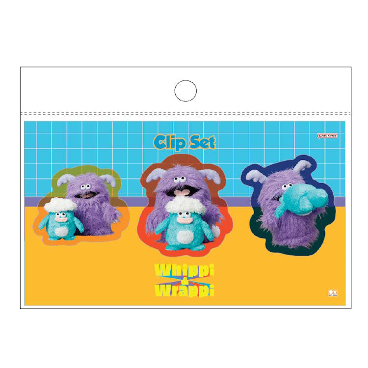 乐天商城 - ホイッピ&ラッピ アクリルクリップセット ブルー Whippi&Wrappi 3個入り ダイカットクリップ 挟む 921341