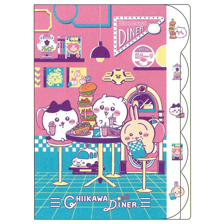치이카와 A4 다이 컷 클리어 파일 5P 점심 013282 CHIIKAWA DINER 제 13 탄 어쩐지 작고 귀여운 녀석 나가노