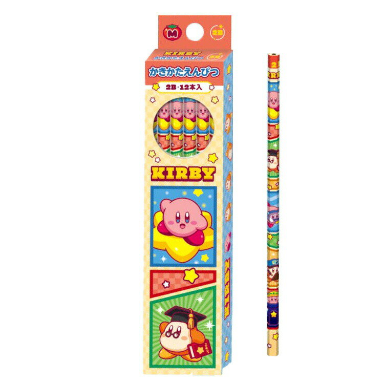 星のカービィ かきかたえんぴつ2B 六角軸 12本入り 158721 わくわく新学期 ショウワノート
