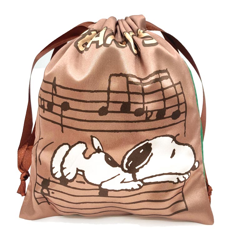 スヌーピー リボン巾着 音符 208419 PEANUTS ピーナッツ