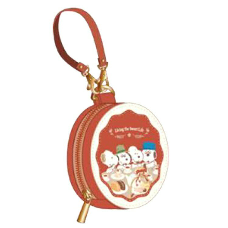 スヌーピー ラウンドマカロンポーチ アールグレイ ラブ&スイーツ 304001