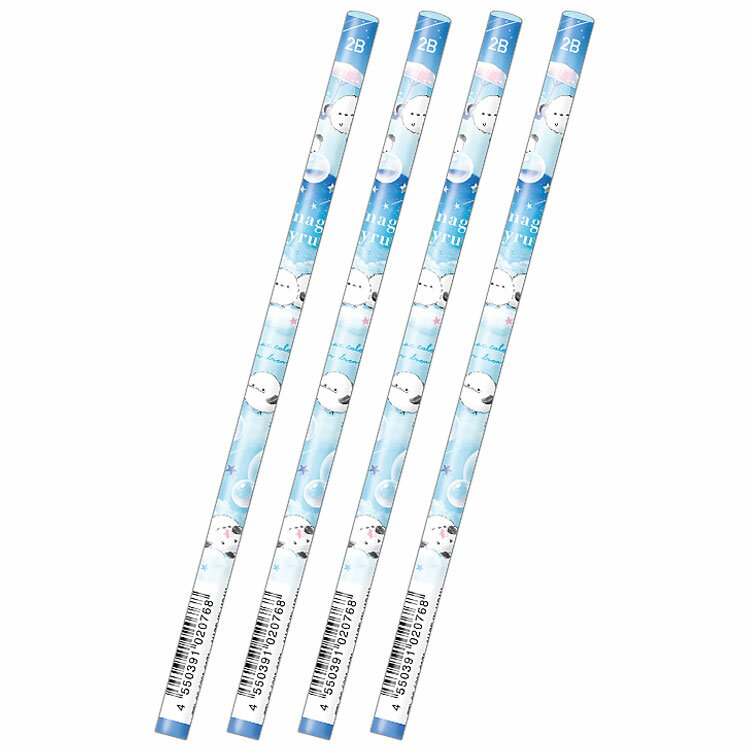 4本セット エナガシロップ 鉛筆2B丸 020768 新学期文具コレクション しまえなが シマエナガ 小鳥