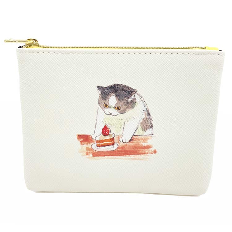 Rakuten - 三毛猫モブは猫缶を稼ぎたい Mobu' Diary 合皮ポーチ Cake 988454 第2弾 モブズダイアリー 猫マンガ