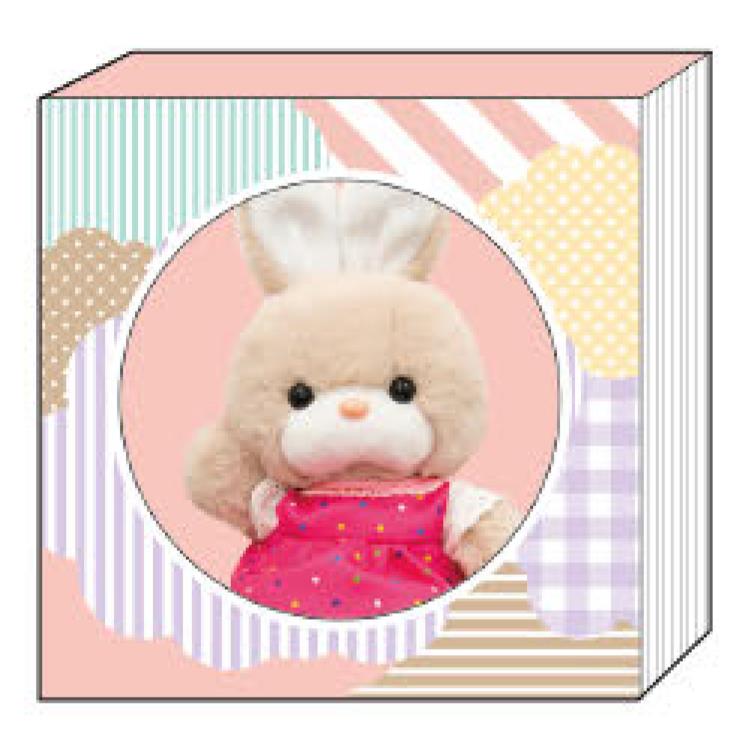 レトロぬいぐるみこれくしょん 窓付スクエアメモ パッチワーク 957265 レトロ アニマル 吉徳