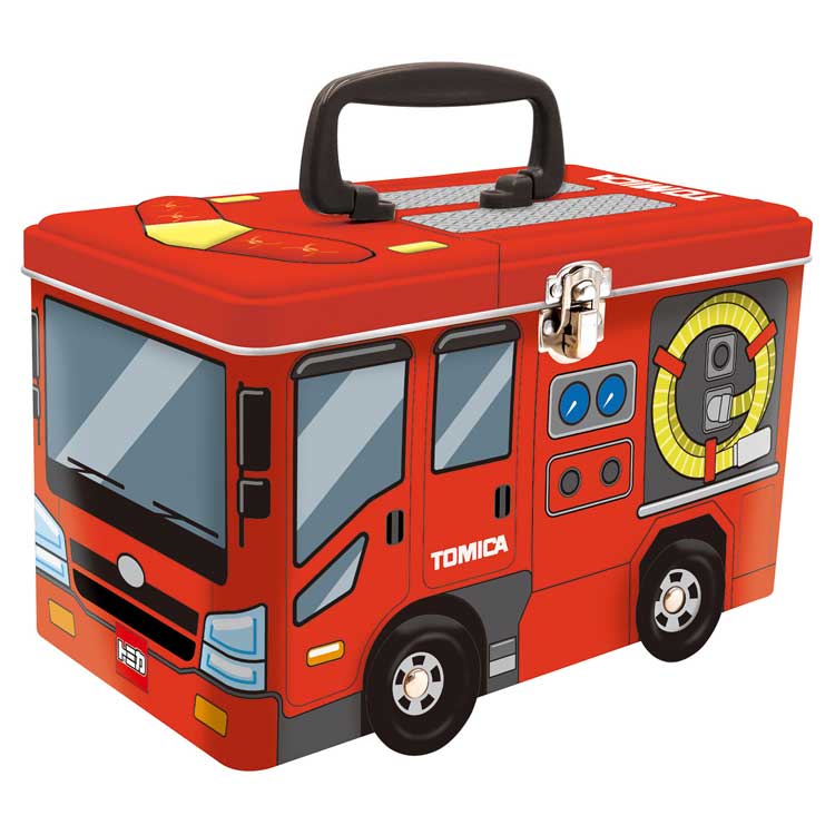 トミカ トランク缶 消防車 クリスマスグッズ お菓子付き 株式会社ハート Heart xmas