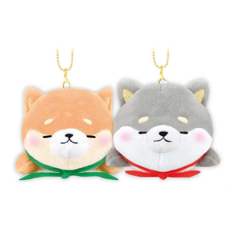 しばいぬ ニコぬいキーホルダー 寝転び2 2個 ぬいぐるみ 分けあえる マグネットでくっつく 339526