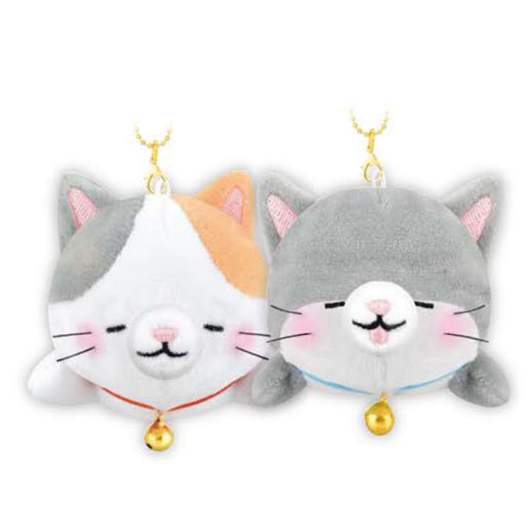 ねこ ニコぬいキーホルダー 寝転び2 2個 ぬいぐるみ 分けあえる マグネットでくっつく 339533