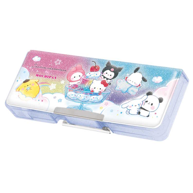 サンリオキャラクターズ×もちもちぱんだ 両面開きペンケース Colorful Sweets 筆箱 ふでばこ ペン入れ ..