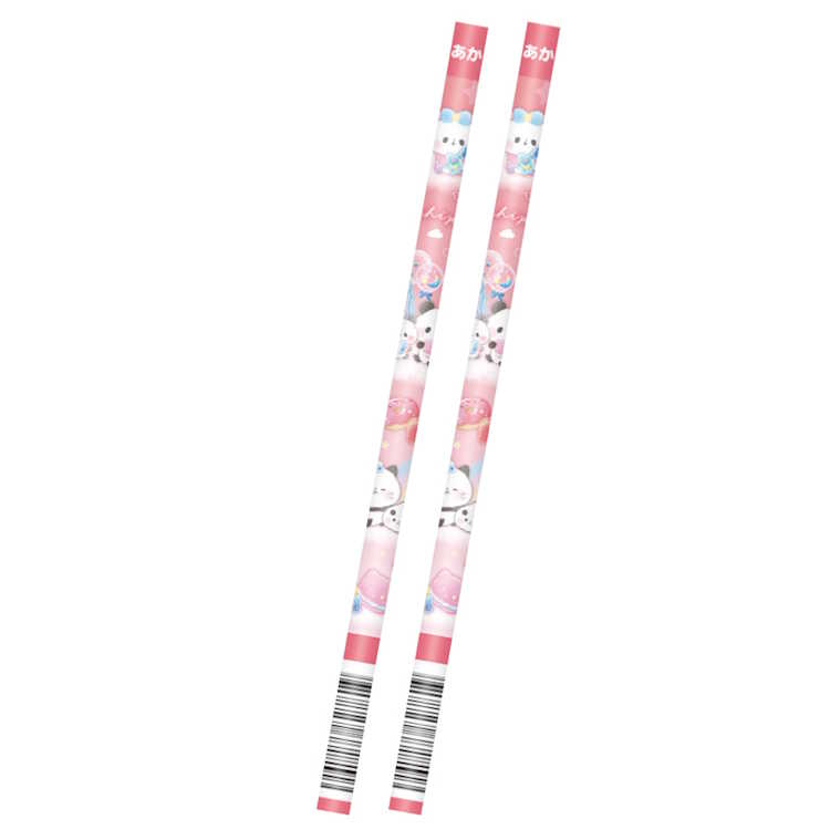 【2本セット】もちもちぱんだ かきかた鉛筆赤 赤えんぴつ 色鉛筆 あか 新学期 285569