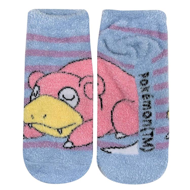 ポケットモンスター もっこもこ靴下 レディース ヤドン ボーダー 199977 キャラックス ウインターアイテム 23?25cm ブルー