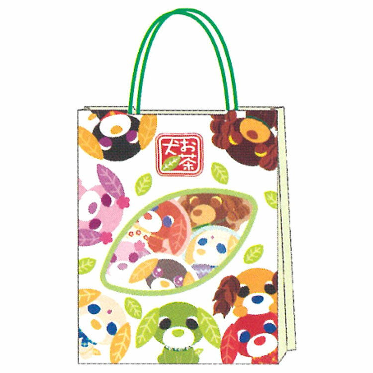 お茶犬 ペーパーバッグ入りシール みんな 035932 おちゃけん