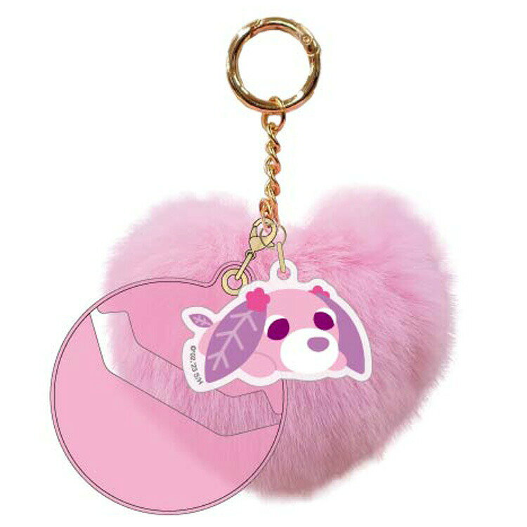 お茶犬 ふぁふぁCANバッジホルダー ハナ キーホルダー