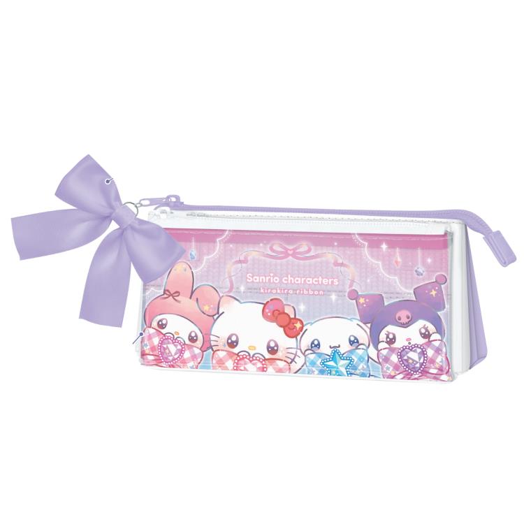 乐天商城 - サンリオキャラクターズ サンカクフラップペンケース 071482 キラキラリボン SANRIO CHARACTERS