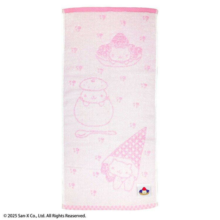 にゃんにゃんにゃんこ 無撚糸ジャガードフェイスタオル2P あしあと 855581 San-X サンエックス