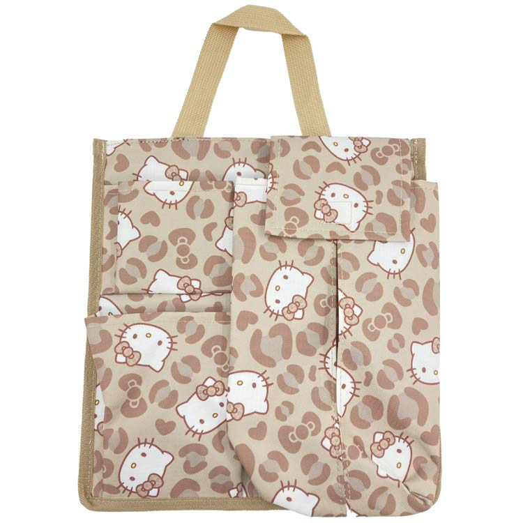 ハローキティ 収納付きティッシュケース キティレオパードブラウン 013142 カー用品