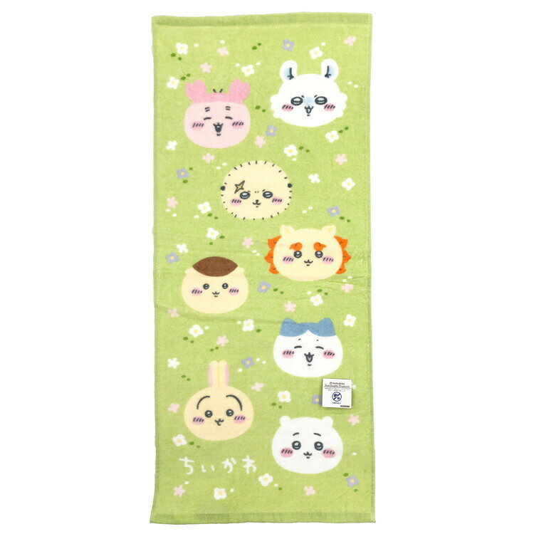 ちいかわ フェイスタオル お花畑とちいかわたち 438383 X SNS なんかかわいいやつ ナガノ