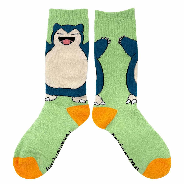 ポケットモンスター ぽっかぽかルームソックス レディース カビゴン LGR×OR 203117 ウインターアイテム 23～25cm グリーン