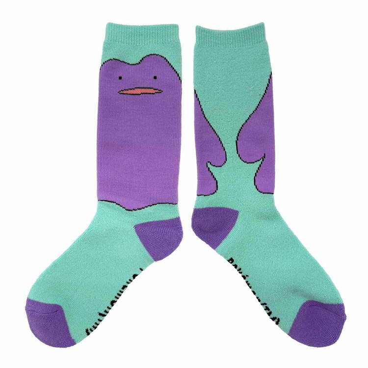 ポケットモンスター ぽっかぽかルームソックス レディース メタモン MG×PU 203131 ウインターアイテム 23～25cm モスグリーン