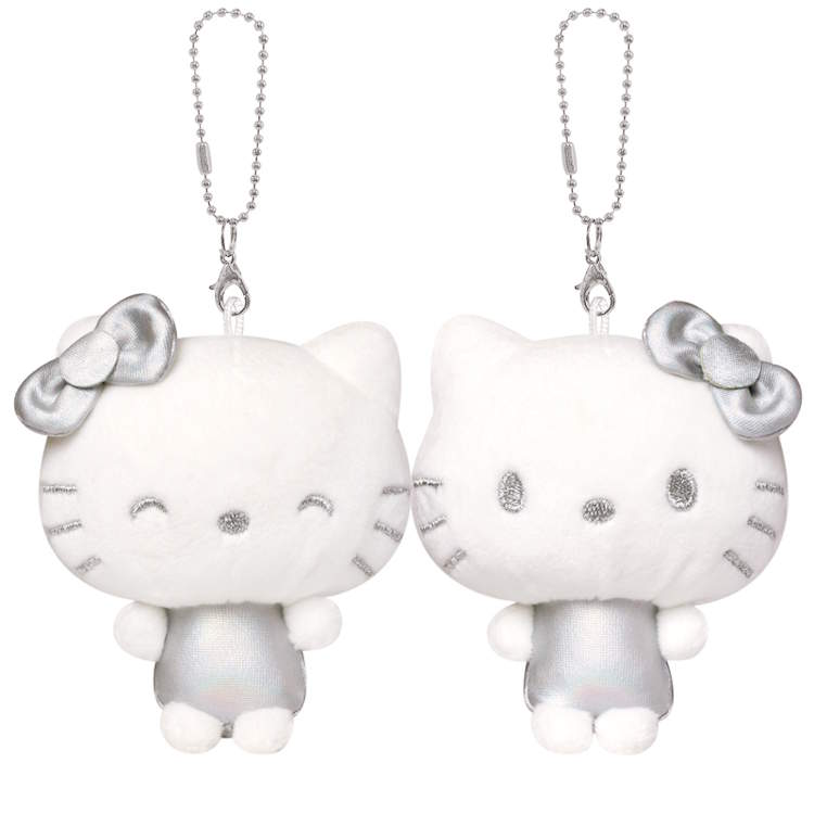 ハローキティ&ミミィ シルバーニコぬいキーホルダー A ぬいぐるみキーホルダー ぬい撮り 友達 お揃い 仲良し 磁石でくっつく 324126