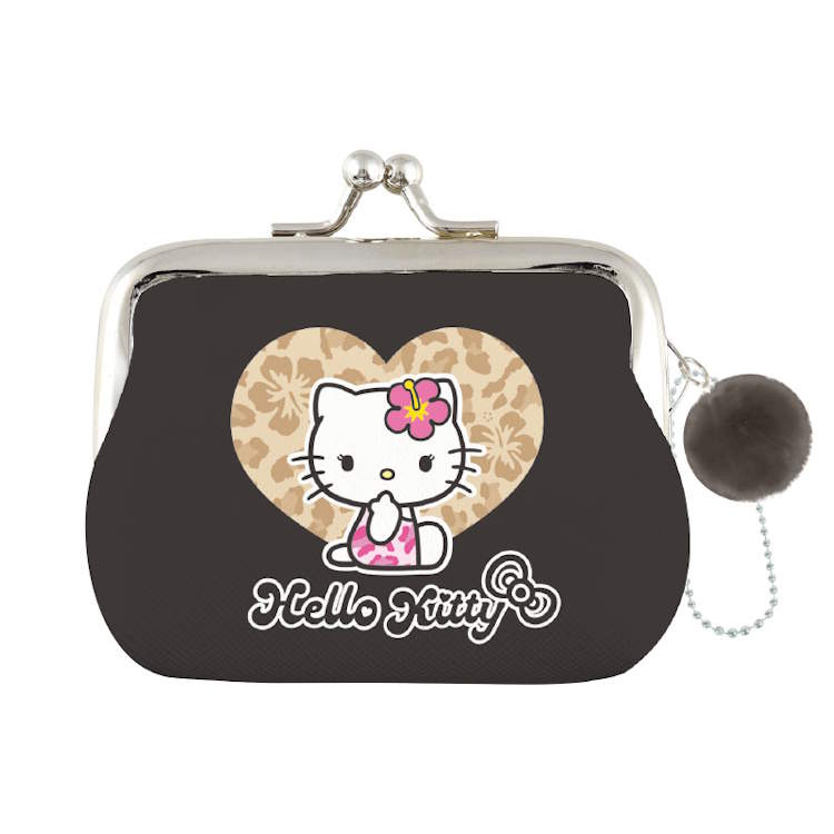 ハローキティ がま口コインケース ヒョウ 小物入れ 小銭入れ ボールチェーン がまぐち 343561