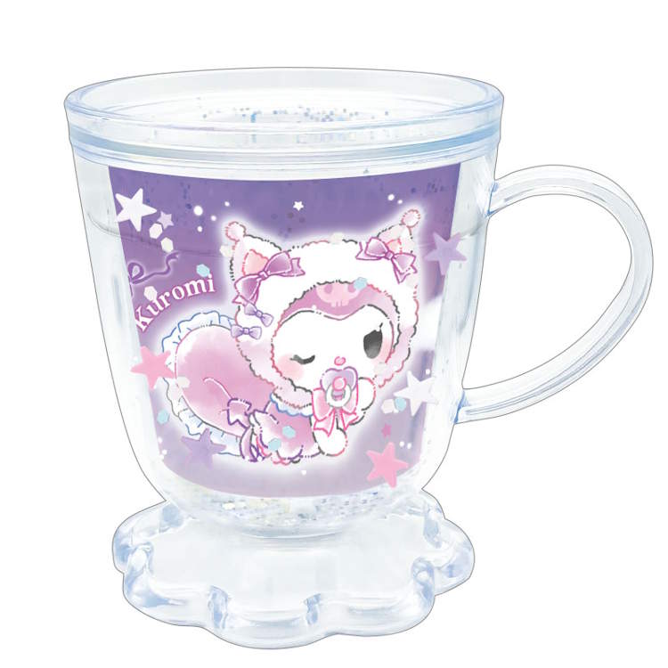 乐天商城 - クロミ カフェ型グリッターカップ 白猫ベビー カフェカップ型 コップ 小物入れ 卓上整理 354338