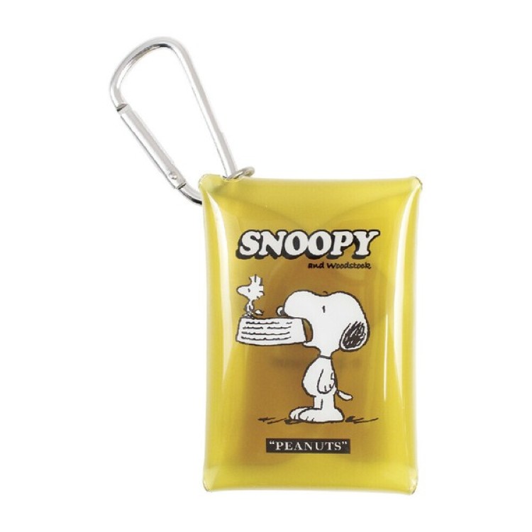 スヌーピー カラビナ付きスナップクリアケース スヌーピー&ウッドストック 249251