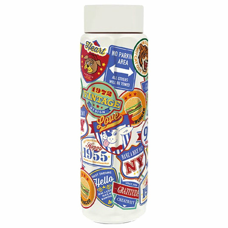 乐天商城 - ウェストブルーム 10角ステンレスボトル480ml ステッカーボム オフホワイト 050495 West Bloom