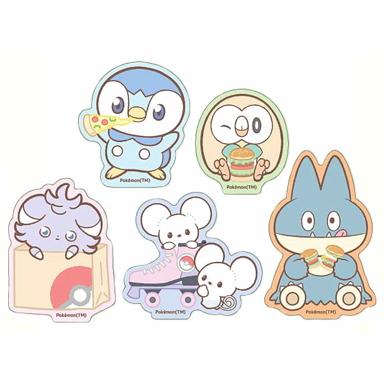 포켓몬스터 스티커 5장 세트 B다이너 310625 포켓피스 하라페코 다이너 pokemon 포켓몬