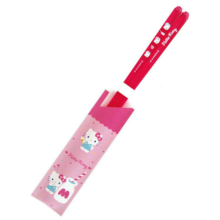 乐天商城 - ハローキティ シンプルキュートクリア箸23cm ピンク 489012 SANRIO サンリオキャラクターズ