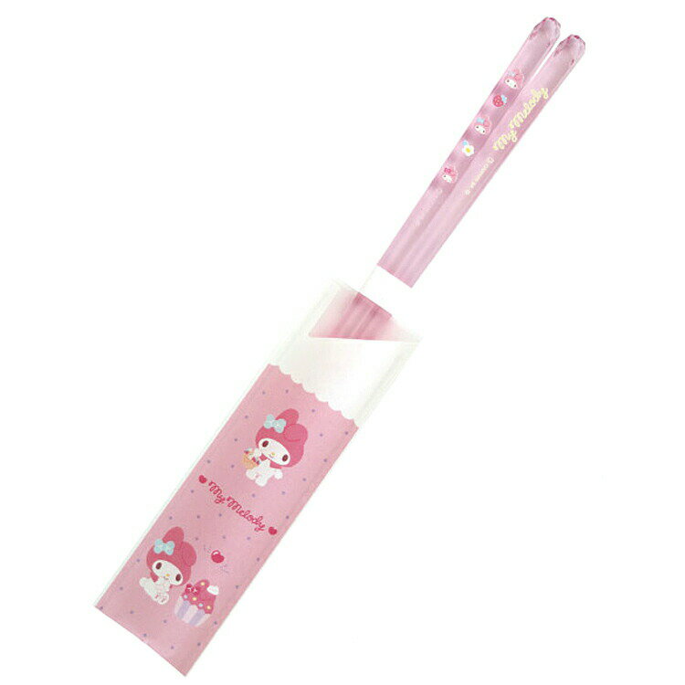 乐天商城 - マイメロディ シンプルキュートクリア箸23cm ライトピンク 489029 SANRIO サンリオキャラクターズ