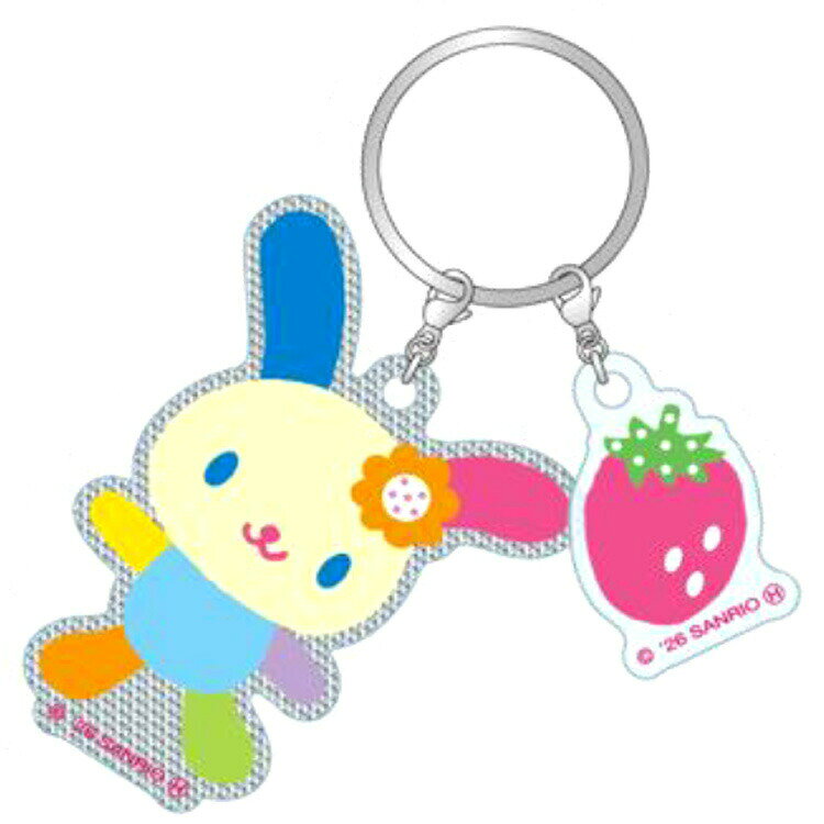ウサハナ 2連ラメ入りアクリルキーホルダー いちご 331989 SANRIO サンリオキャラクターズ