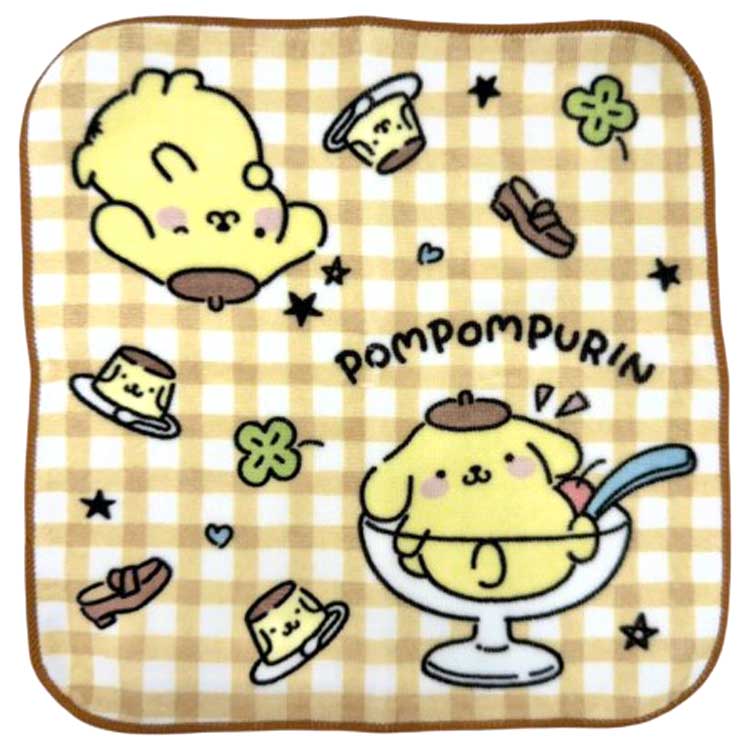 Hand Towel, Handkerchief - ポムポムプリン プチタオル 095989 ユルット SANRIO サンリオキャラクターズ