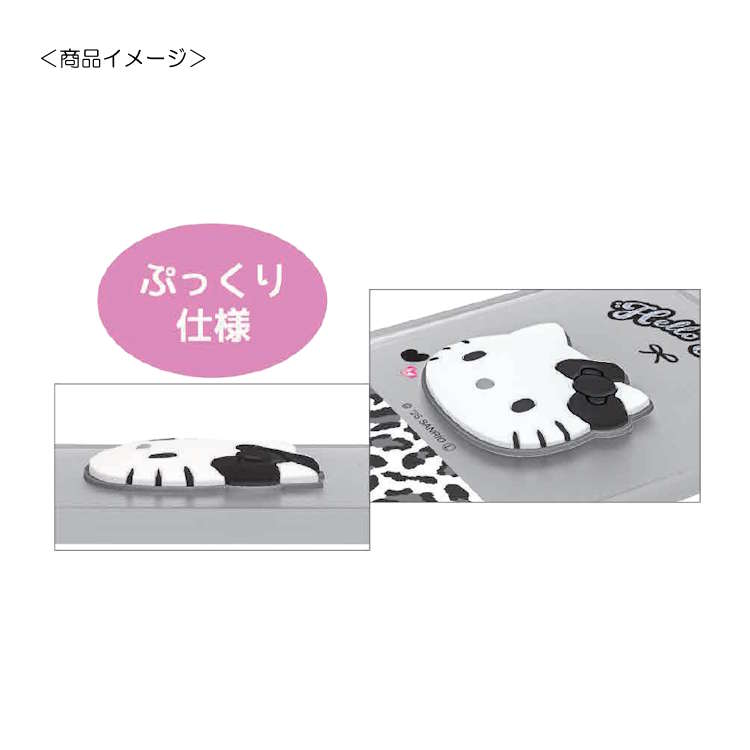 ハローキティ マスコット付きLサイズミラー グランジギャル 卓上ミラー カガミ 鏡 コンパクトミラー ラブギャルモード 349716 [2]