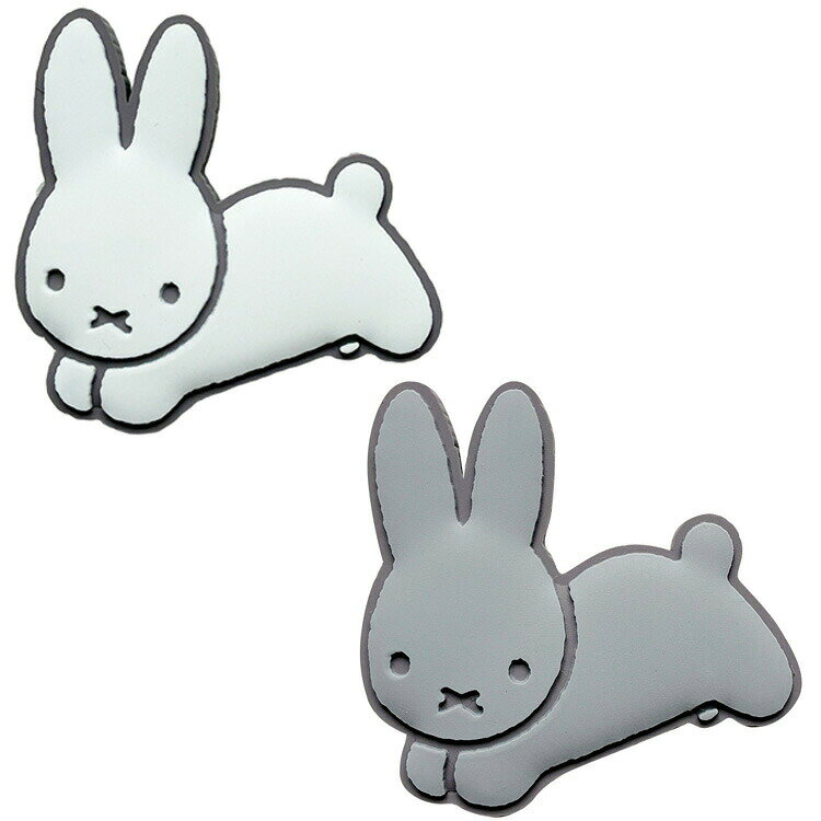 ミッフィー エアコンルーバーアクセサリー うさぎWHT＆GRY 729339 カー用品 ディックブルーナ Dick Bruna ホワイト グレー