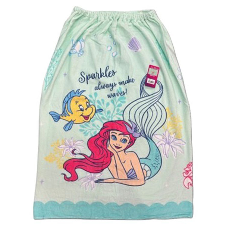 Wrap Towel - リトルマーメイド マキタオルL 80cm シートレジャー アリエル 092117 サマーアイテム Disney ディズニー キャラクター