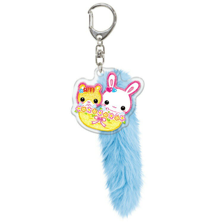 乐天商城 - フワフワらびちゃん しっぽ付きキーホルダー りす 363514 平成キャラクターアイテムコレクション