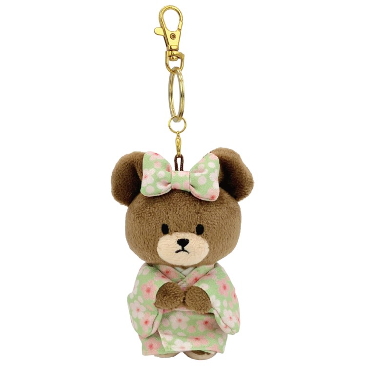 くまのがっこう チャームマスコット 221568 抹茶着物 くまがく the bears' school くまの学校