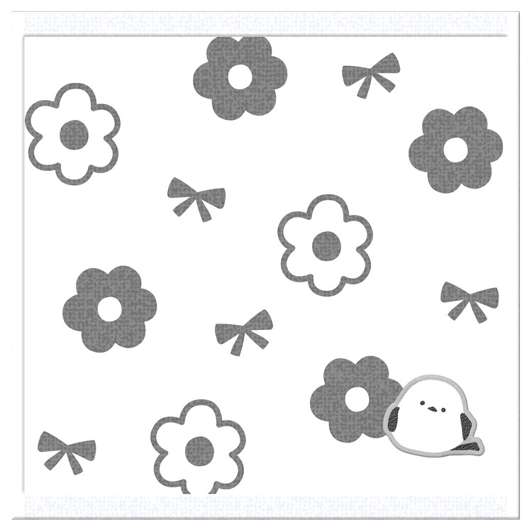 えなが ジャガードミニタオル デイジー 031689 しまえなが シマエナガ 小鳥