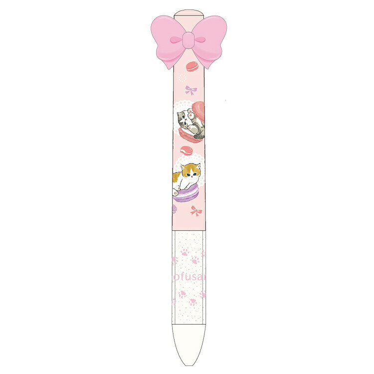 mofusand リボンボールペンマカロンにゃん モフサンド 赤黒2色ペン 515212