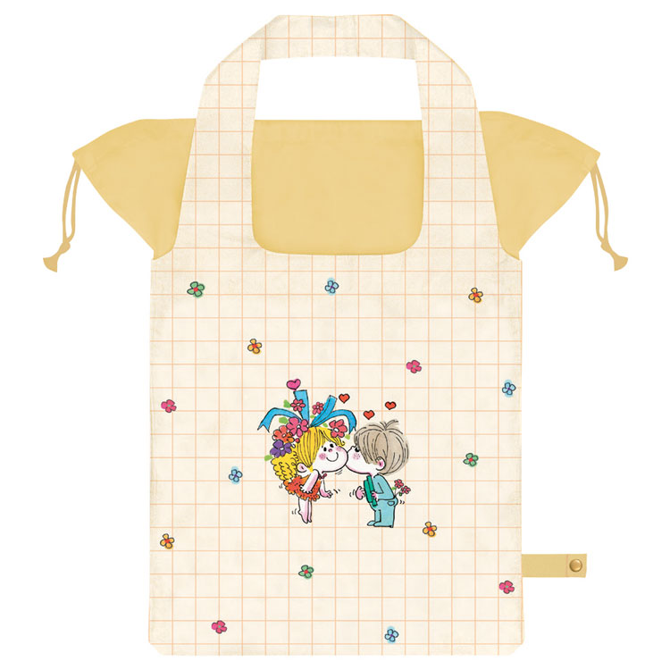 乐天商城 - 水森亜土 ワイド底板付きエコバッグ ダイスキ 292390