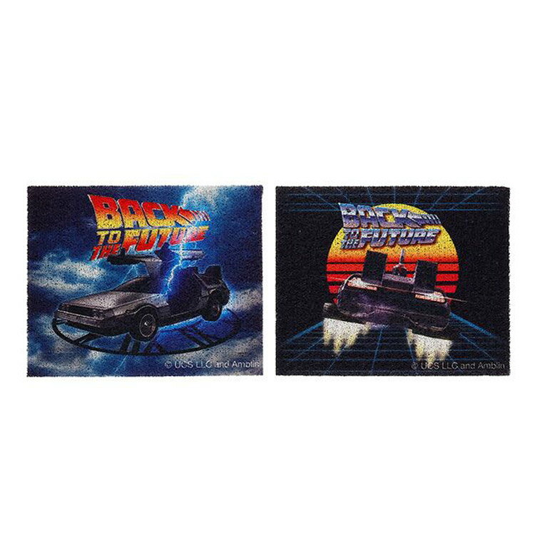 バックトゥザフューチャー 足元マット2P デロリアン フロアマット 2枚組 013425 カー用品