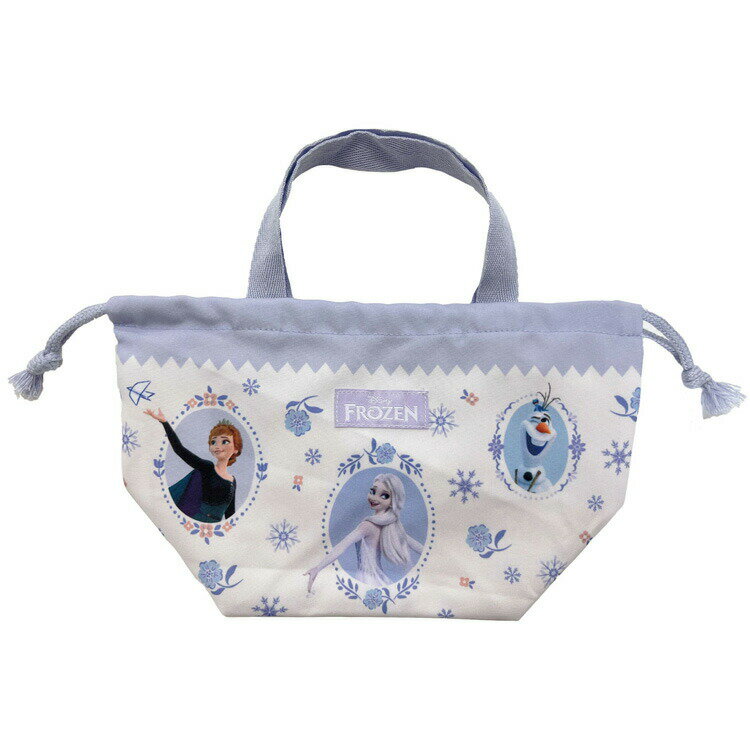 アナと雪の女王 マチ付き巾着 アイボリー 203189 入園入学 Disney ディズニー