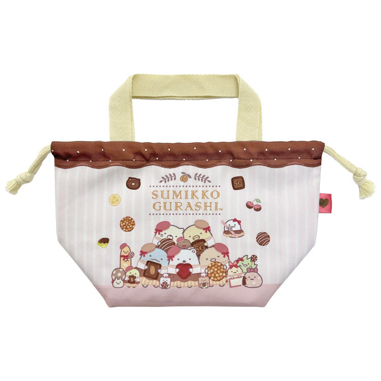 すみっコぐらし マチ付き巾着 アイボリー 203417 入園入学 San-X サンエックス