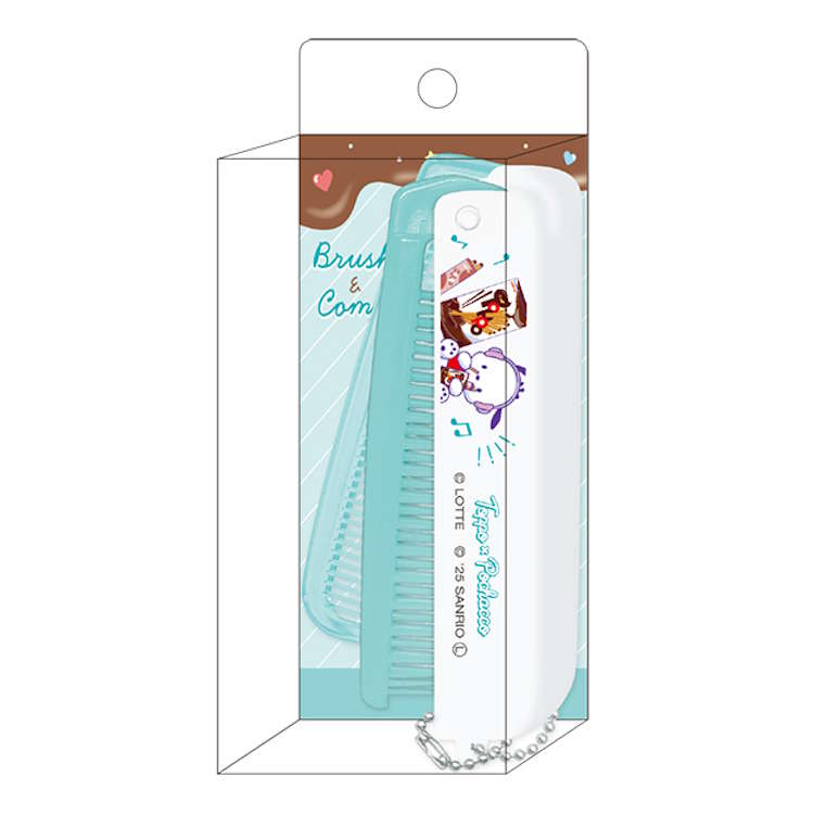 トッポ×ポチャッコ ブラシ&コーム コンパクトブラシ ボールチェーン付き クシ くし 身だしなみ ロッテ×..