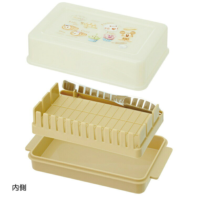 キャラクターハウス キャロルのディズニー BTG1N カッティングガイド付バターケース Nuiパン ぬいパン｜アングル2